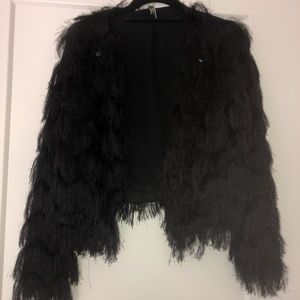Black shaggy jacket